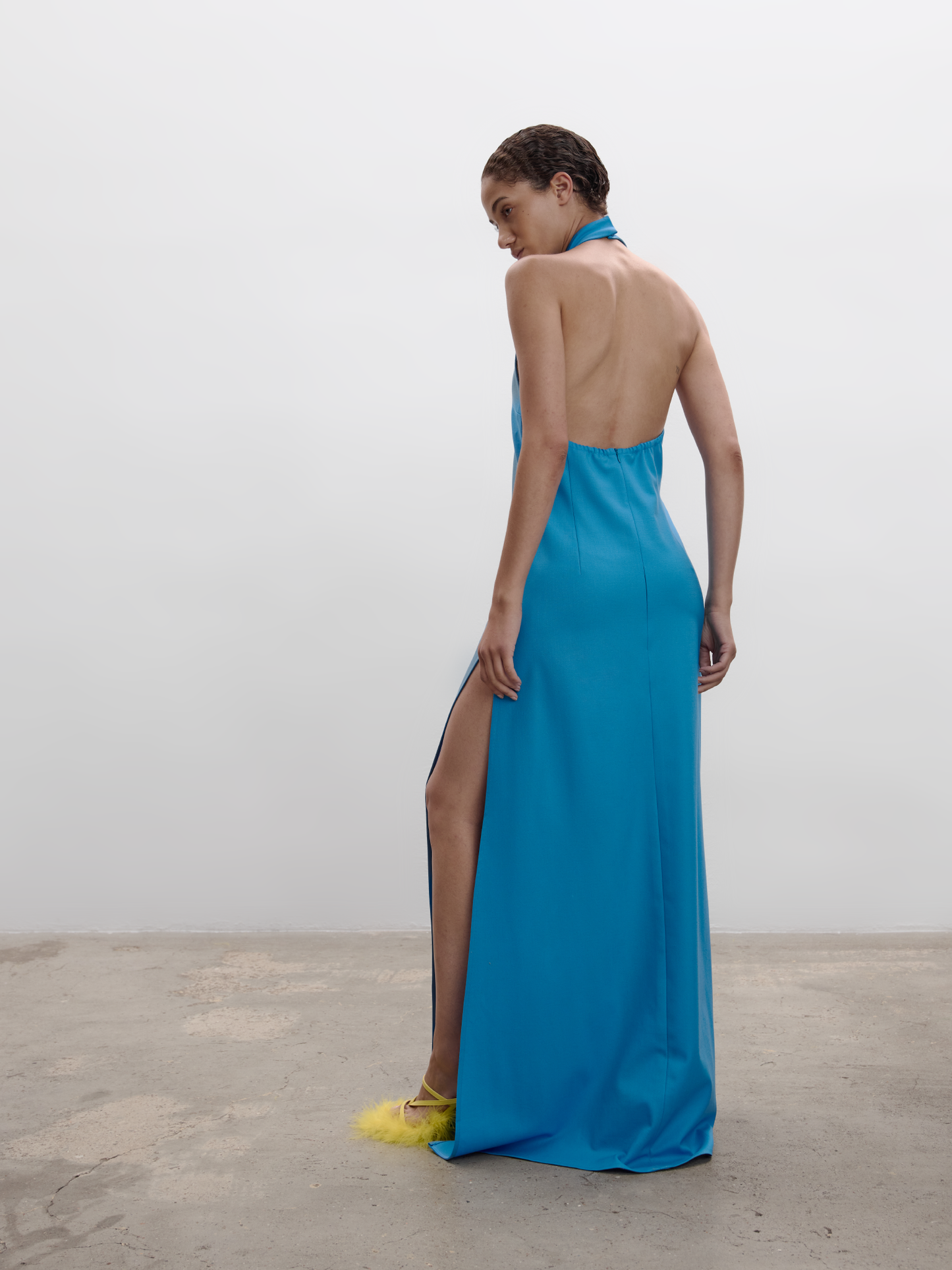 TAILORED HALTER DRESS