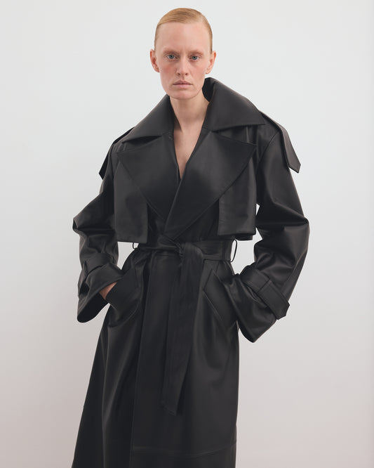 THE LEATHER TRENCH COAT