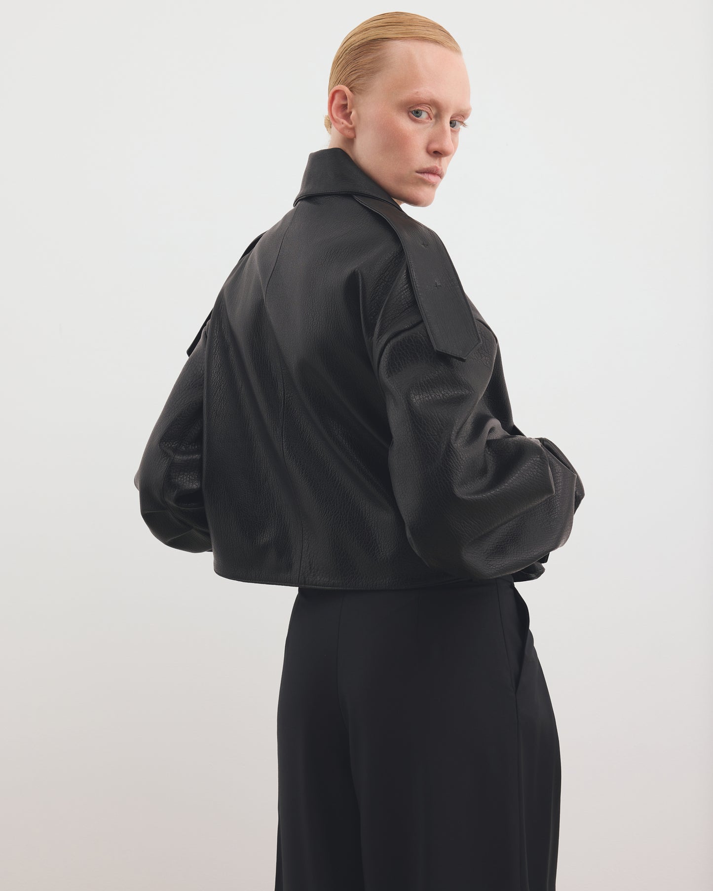 OVERSIZED BIKER LEATHER JACKET