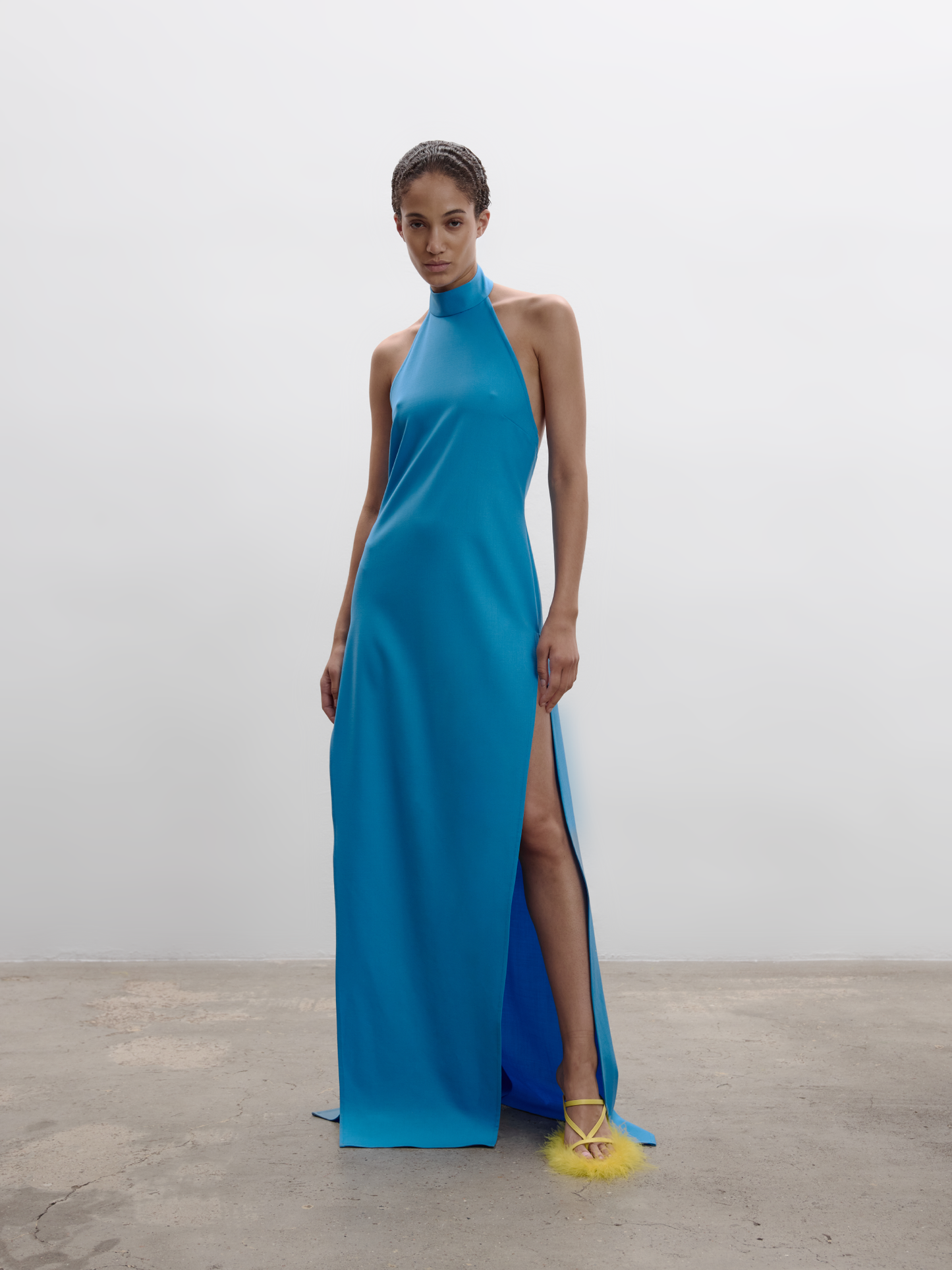 TAILORED HALTER DRESS