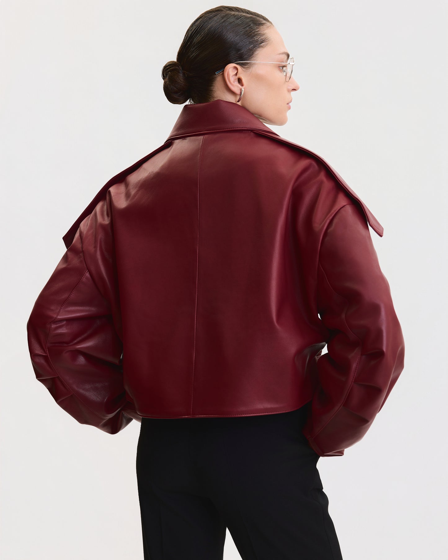 OVERSIZED BIKER LEATHER JACKET