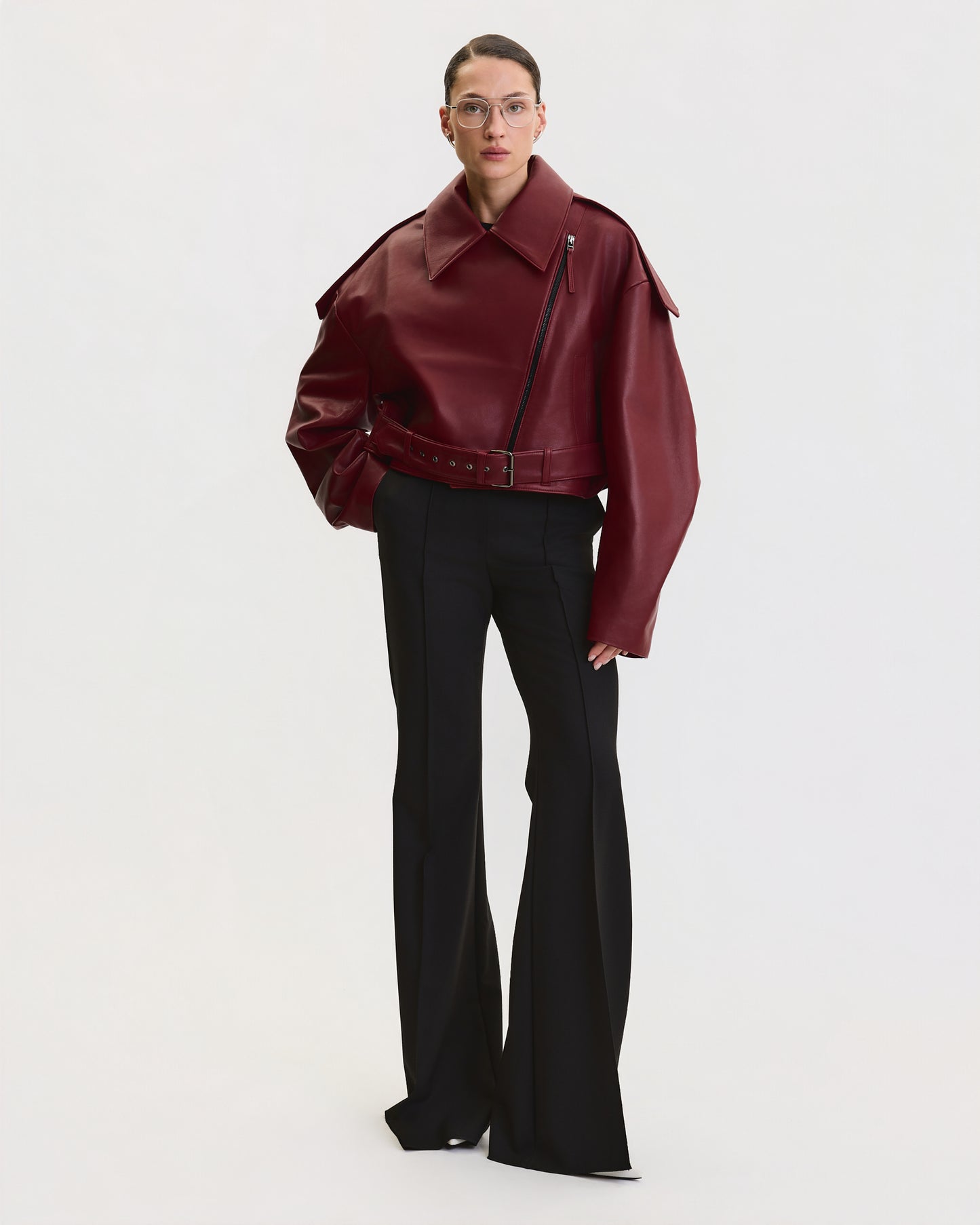 OVERSIZED BIKER LEATHER JACKET