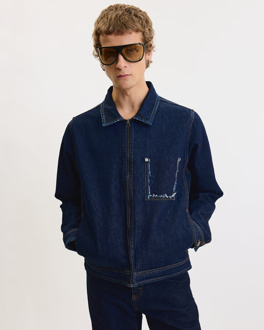 DENIM JACKET IN RAW INDIGO