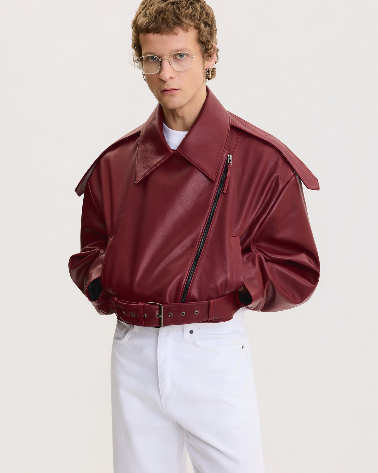 OVERSIZED BIKER LEATHER JACKET