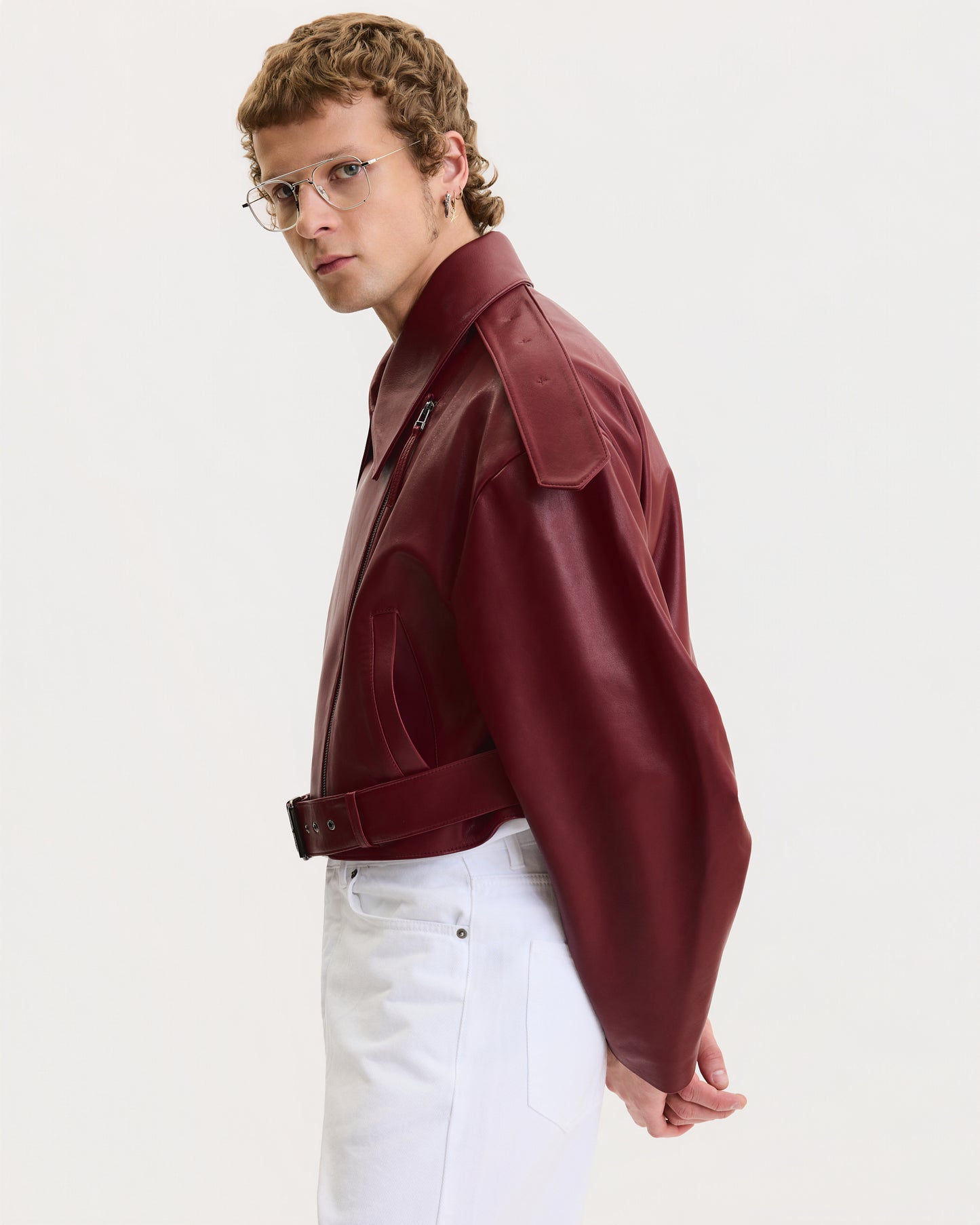OVERSIZED BIKER LEATHER JACKET