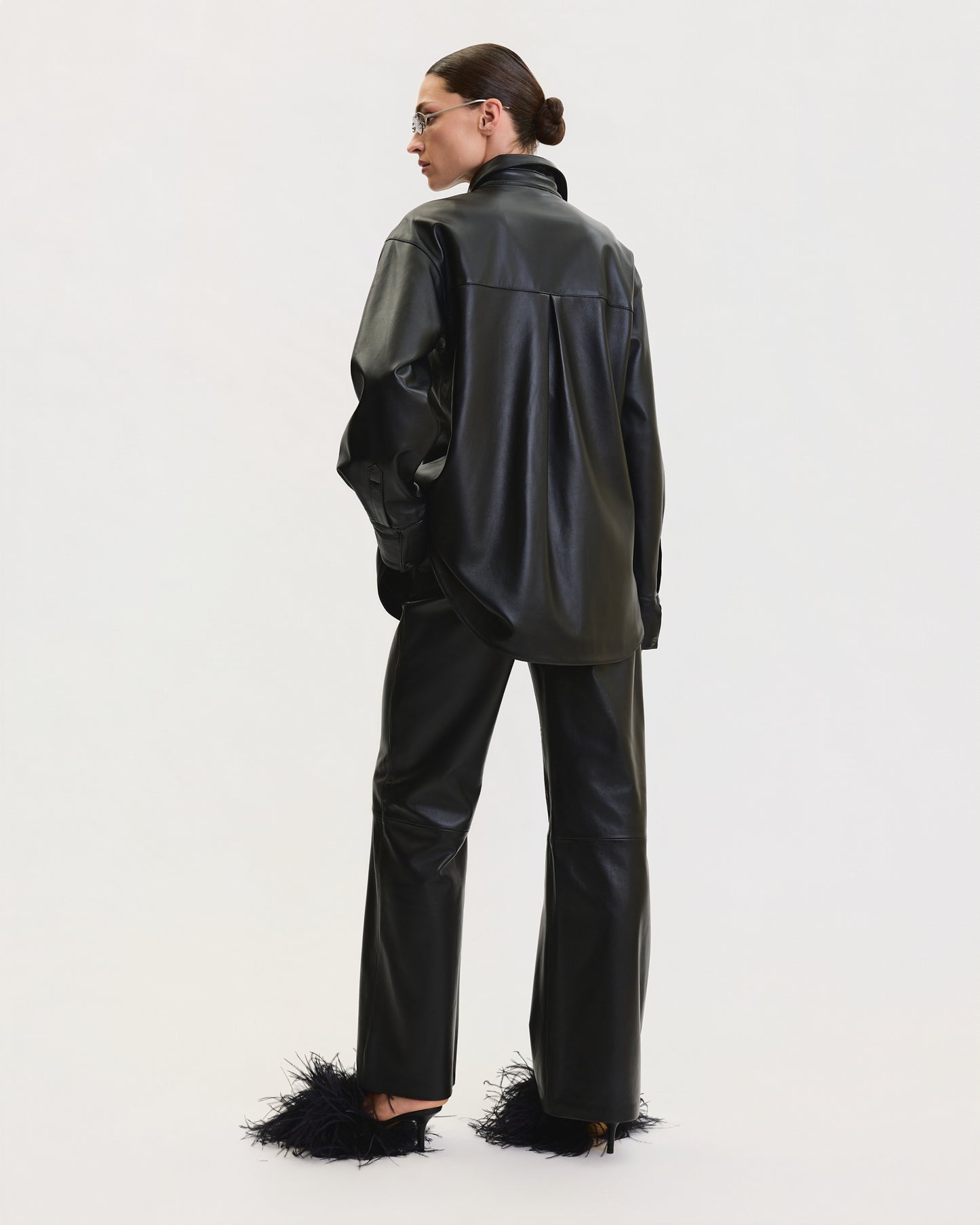 THE LEATHER OVERSIZED SHIRT