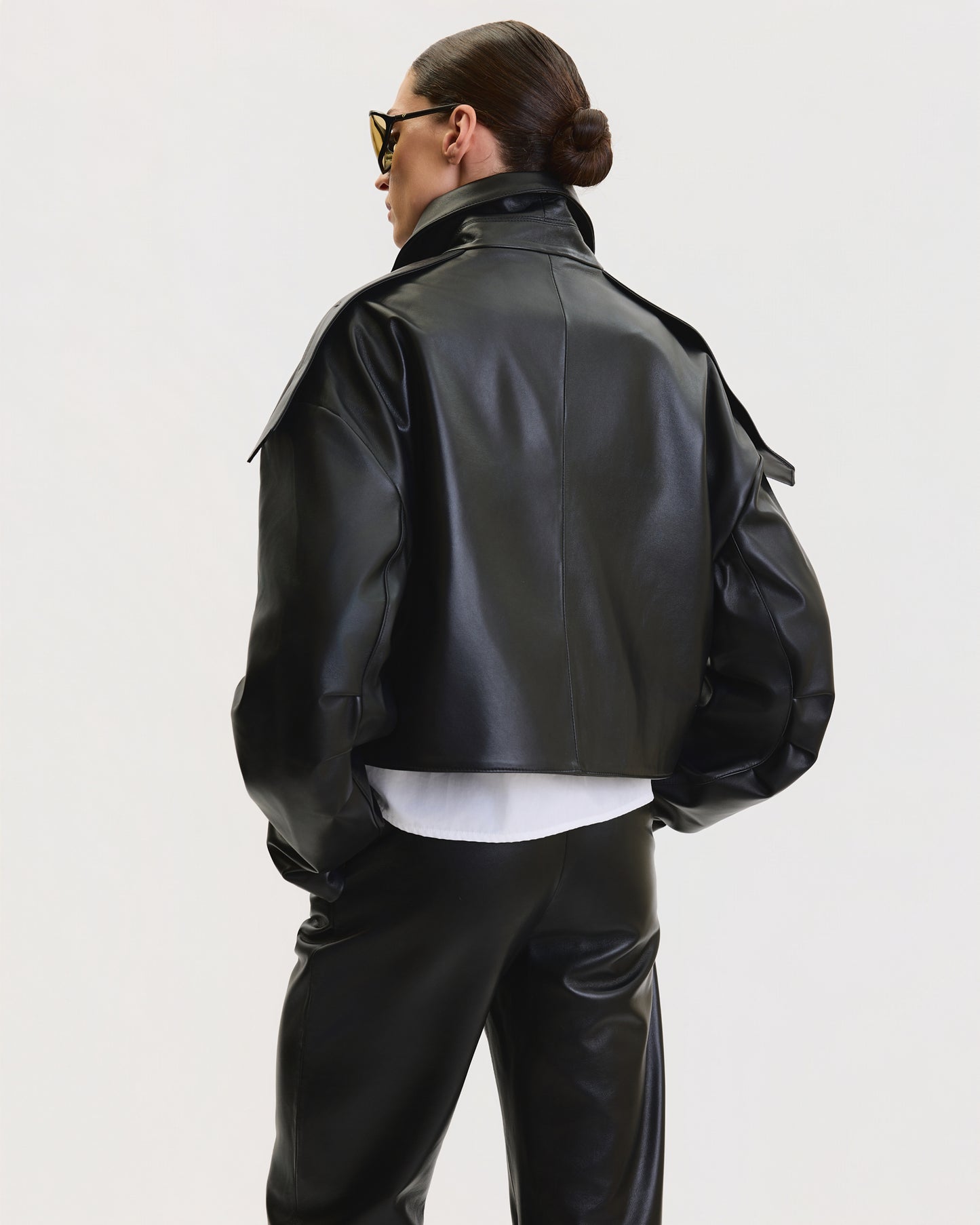 OVERSIZED BIKER LEATHER JACKET