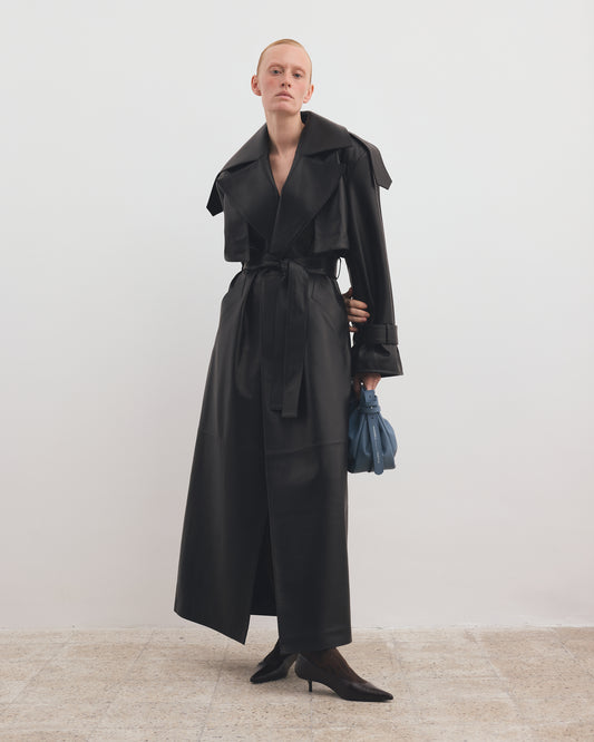 THE LEATHER TRENCH COAT